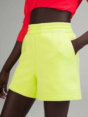 Lululemon Loungeful High-Rise Short 4" Electric Lemon 18